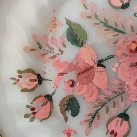 Vintage Anchor Hocking Hand Painted Plate - Picture 3 of 3